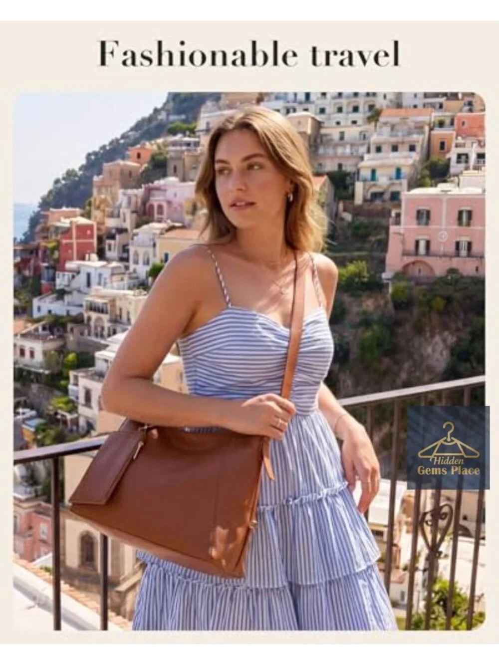 PU Leather Hobo Bag Multi-Pocket Crossbody Shoulder Tote